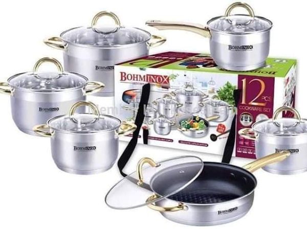 Bohminox 12pcs Heavy duty Cookware Set
